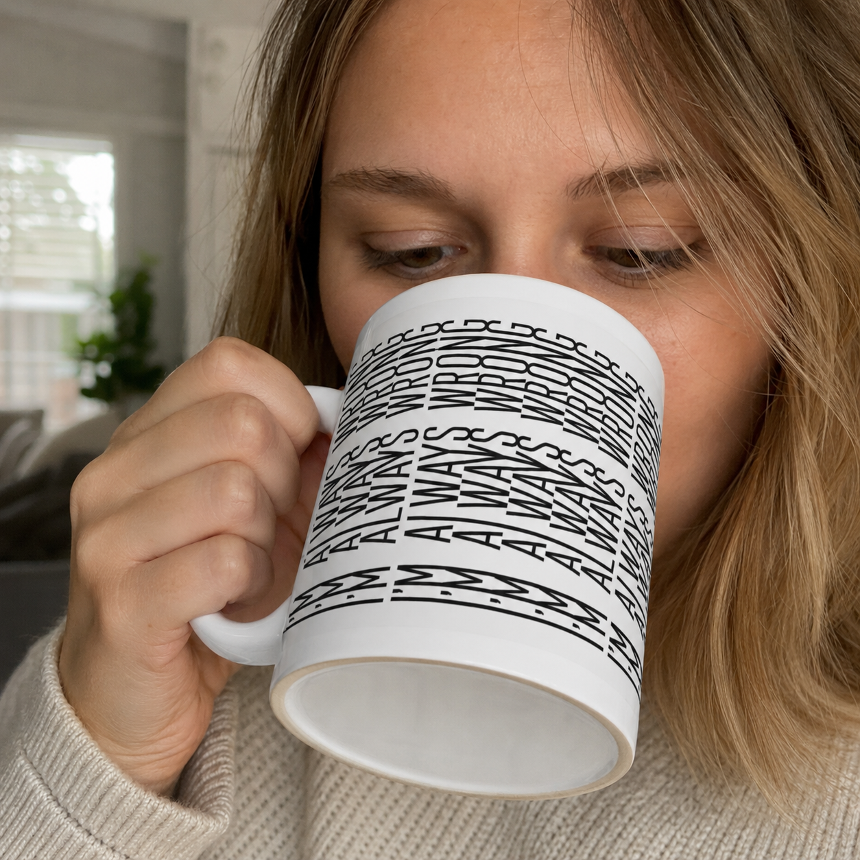 Tilt Mug - "I'm Always Wrong" 11oz